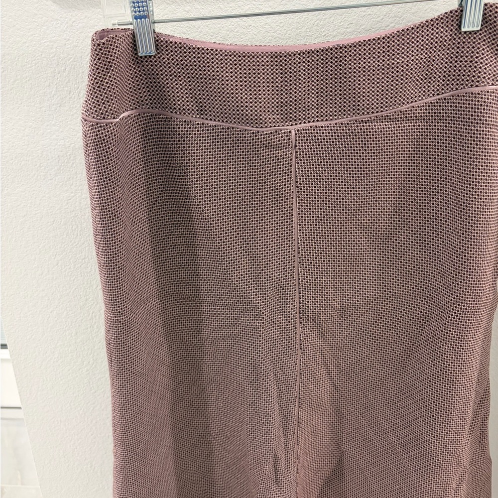 Ann Taylor Pink Houndstooth Skirt